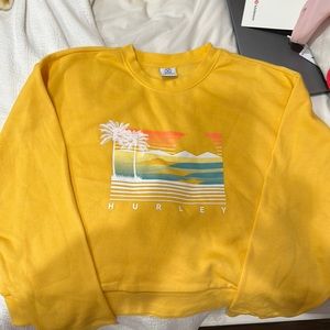 yellow hurley crew neck